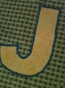 Lettering applique----not too shabby if I don't say so myself even though I hadn't done applique in years!